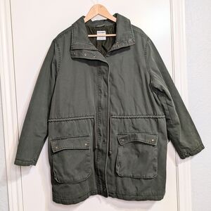 Old Navy Olive Utility Jacket Women XXL Military Field Coat
